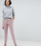Asos Tall Cigarette Pants With Belt - Pink