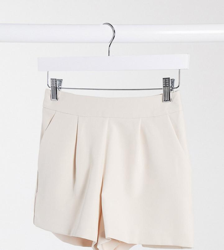 Miss Selfridge Petite Shorts Two-piece In Beige-neutral