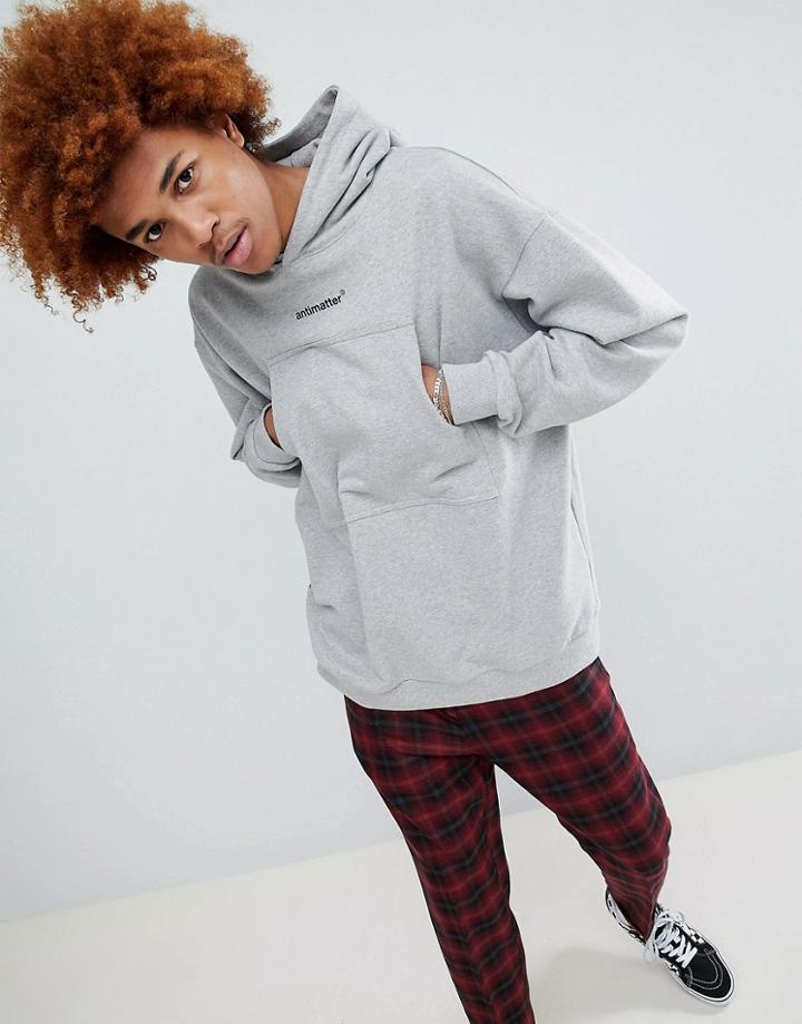 Antimatter Logo Hoodie In Gray - Gray