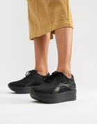 Vagabond Casey Black Flatform Sneaker - Black