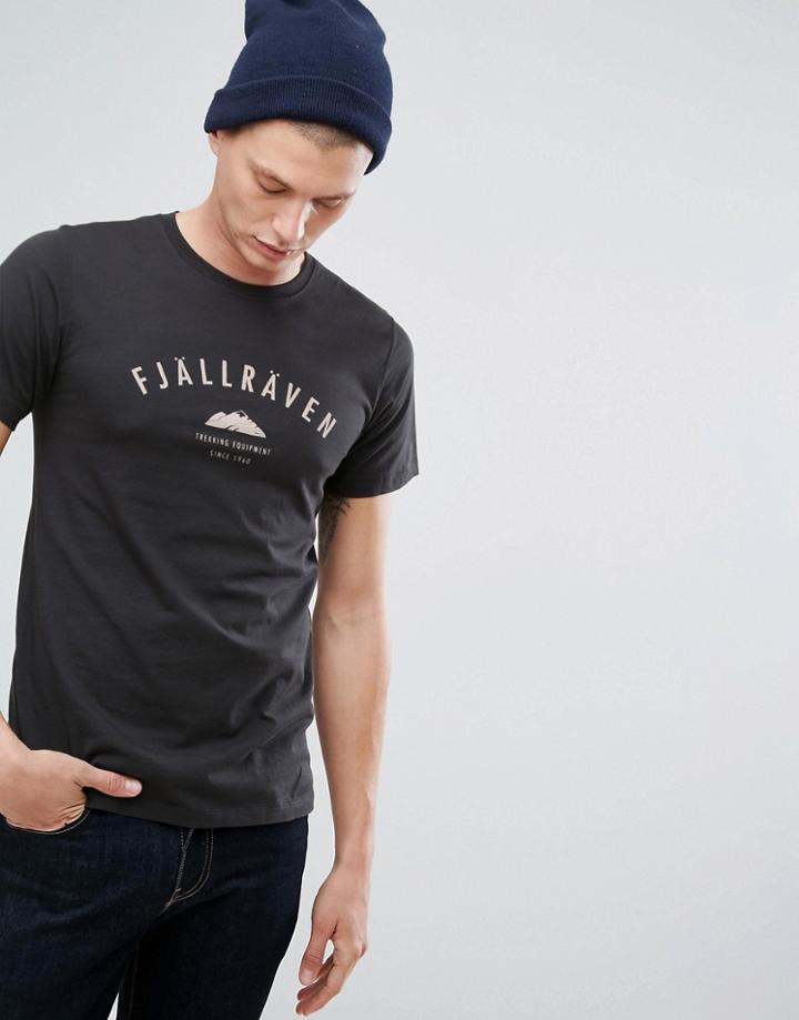 Fjallraven Trekking Logo T-shirt In Navy - Navy
