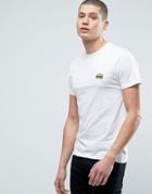 Brave Soul Burger Embroidered T-shirt - White
