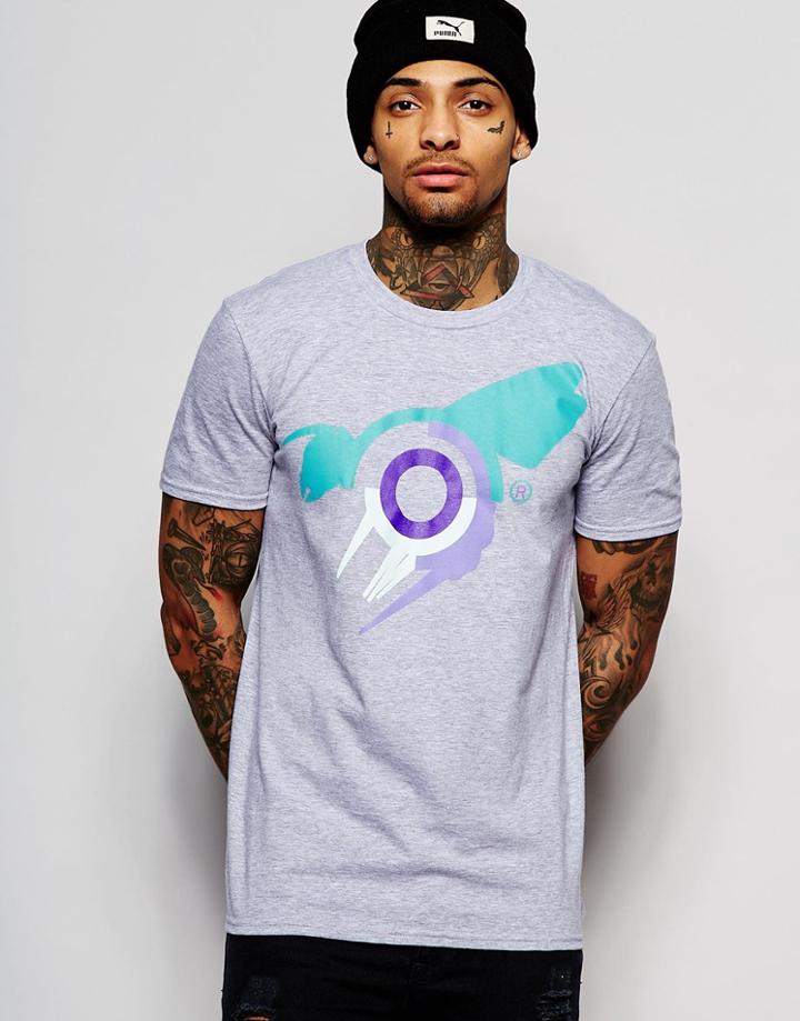 Abuze London T-shirt Circular Wasp T-shirt - Gray