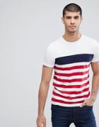 Tommy Hilfiger Nas Icon Varied Stripe T-shirt In White - White