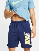 Nike Yoga Dri-fit Shorts In Navy