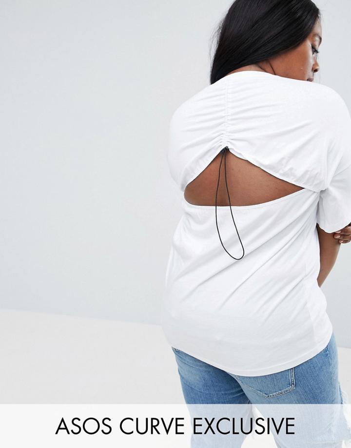 Asos Curve Top With Sports Toggle Back Detail - Multi