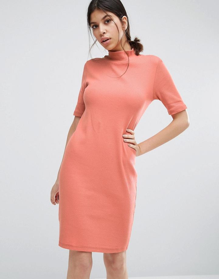 Vila Wake Turtleneck Dress - Red