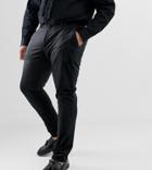 Asos Design Plus Super Skinny Pants In Black Velvet - Black