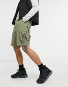 Marshall Artist Cotton Polyamide Technical Cargo Short In Khaki-green