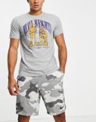 Nike Training Dri-fit Heavy Weights Graphic T-shirt In Gray Heather-grey