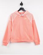 Nike X Serena Designcrew Oversized Fleece Hoodie In Coral-brown
