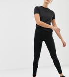 Asos 4505 Tall High Waist Sports Legging With Black Spandex - Black