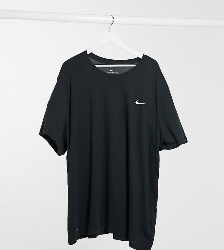Nike Training Plus Swoosh Logo T-shirt In Black