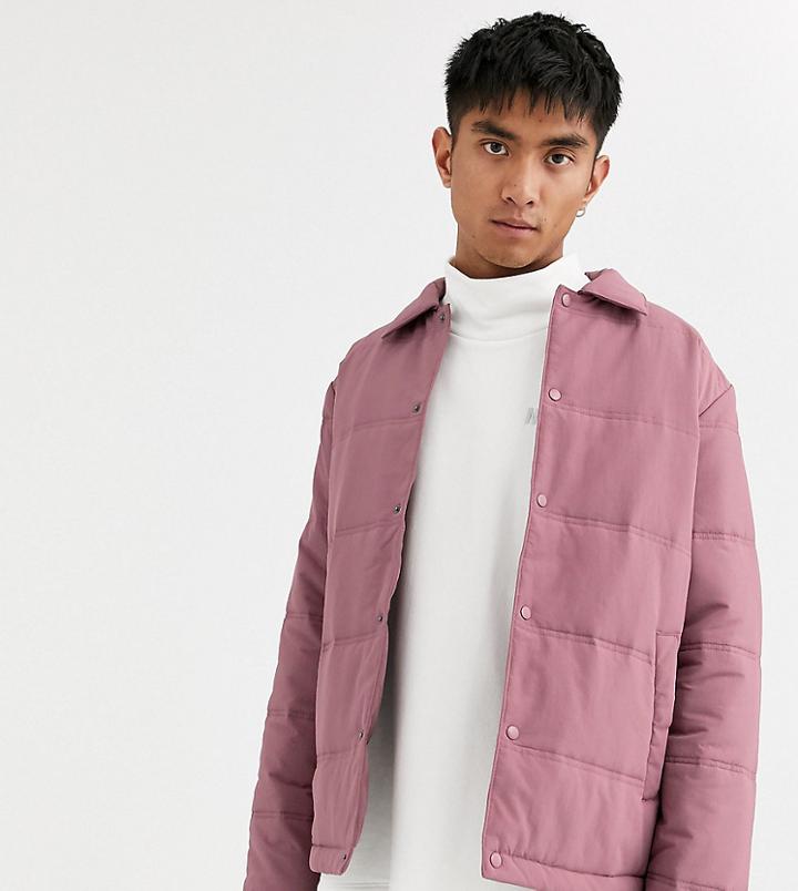 Noak Padded Coach Jacket In Pink