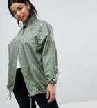 Asos Design Curve Pearl Jacket - Green