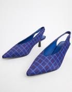 Na-kd- Plunge Kitten Heel Pump - Blue