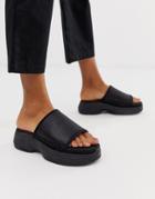 Asos Design Junie Chunky Espadrille Mules - Black