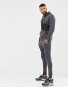 Nicce Skinny Sweatpants In Gray With Logo