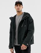 Diesel J-ryota-wh Zip Through Jacket In Black With Contrast Detail - Black