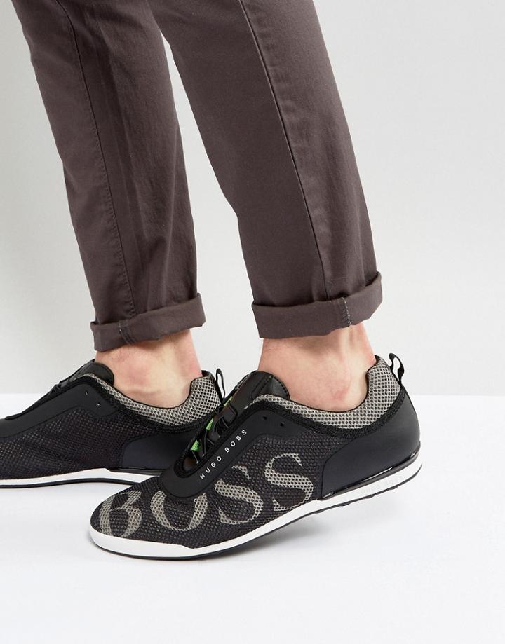 Boss Green By Hugo Boss Large Logo Sneakers Black - Black