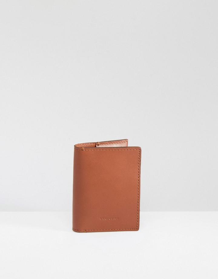 Sandqvist Dow Leather Verticle Wallet In Brown - Brown