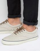 Sperry Striper Linen Sneakers - Beige