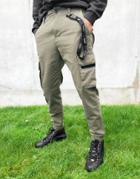 Bershka Cargo Pants In Khaki With Black Trim Detail-green