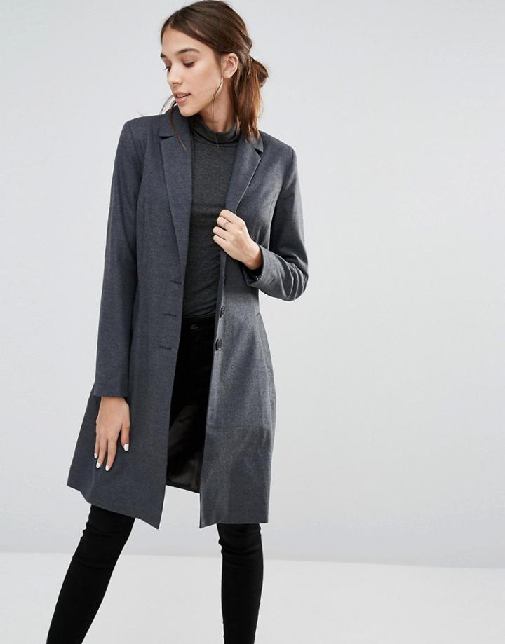 Closet 3 Button Collard Jacket - Gray