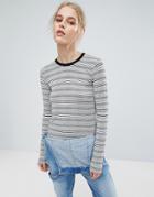 Pepe Jeans Pat Long Sleeved Striped Top - Navy