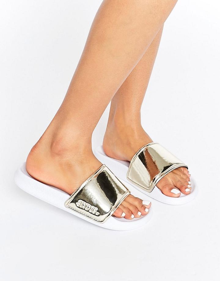 Slydes Chrome Sandal - White
