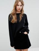 New Look Longline Sweater - Black