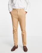 Gianni Feraud Wedding Linen Slim Fit Suit Pants-neutral