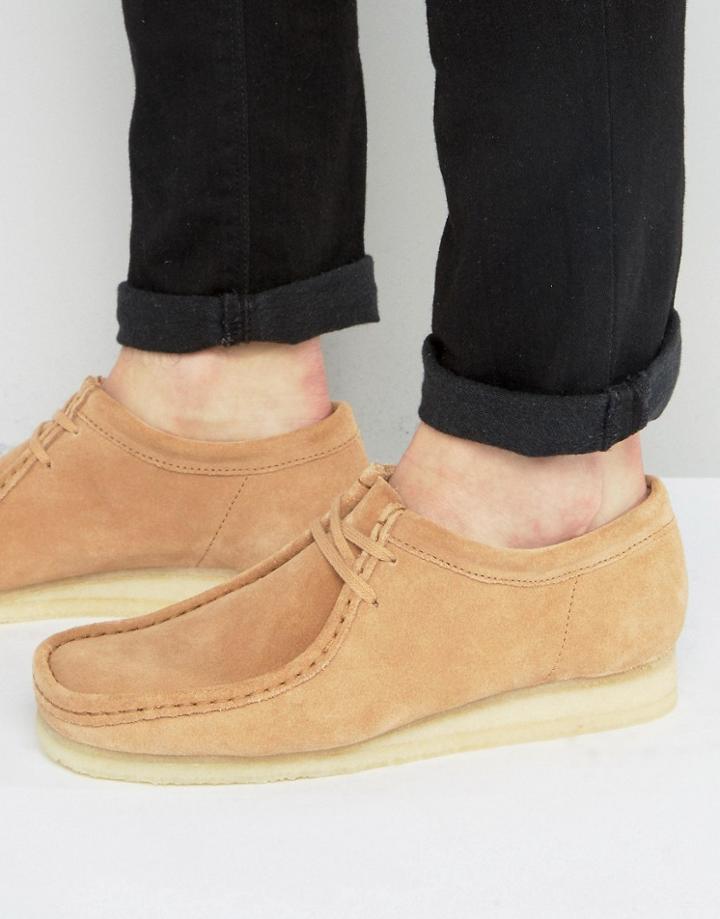 Clarks Orginal Wallabee Suede Shoes - Tan