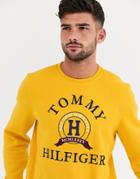 Tommy Hilfiger Back Bay Logo Sweatshirt In Yellow