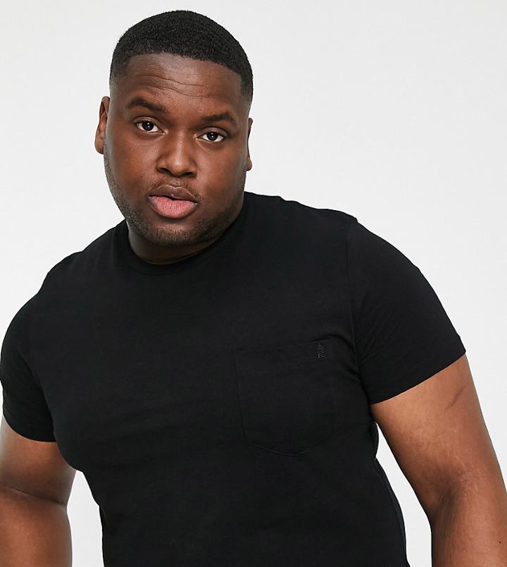 French Connection Plus Pocket T-shirt In Black