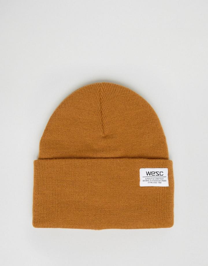 Wesc Puncho Knitted Beanie - Orange