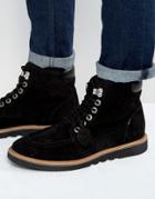Kickers Kwamie Suede Lace Up Boots - Black