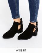 Asos Audrina Wide Fit Suede Tassle Boots - Black