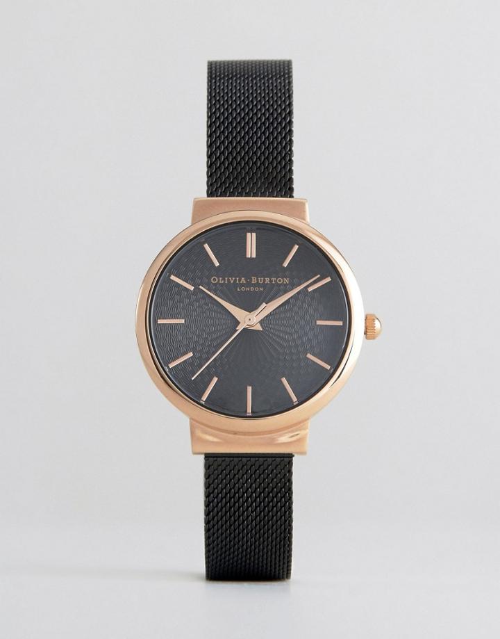 Olivia Burton Black Hackney Watch - Black