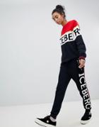 Iceberg Oversize Side Logo Jogger - Navy