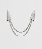 Asos Design Minimal Triangle Collar Tips In Silver Tone - Gold