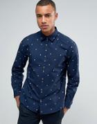 Esprit Slim Fit Long Sleeve Shirt In Oxford Cotton With All Over Print