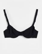 & Other Stories Textured Smock Wire Bikini Top In Black - Black