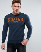 Duffer Logo Sweatshirt In Navy - Navy