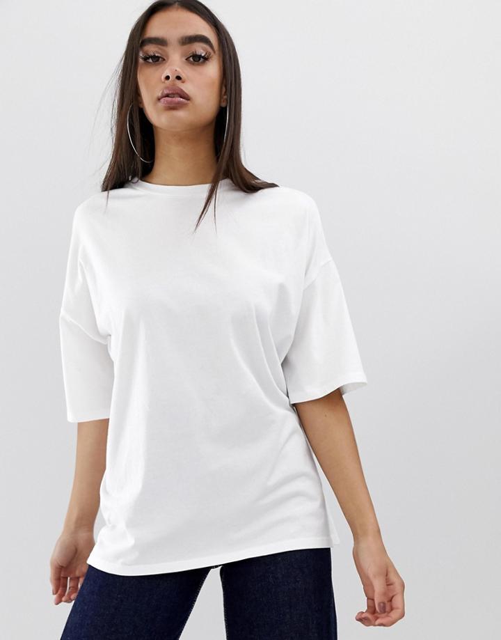 Asos Design Super Oversized T-shirt With Wash In White