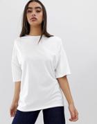Asos Design Super Oversized T-shirt With Wash In White