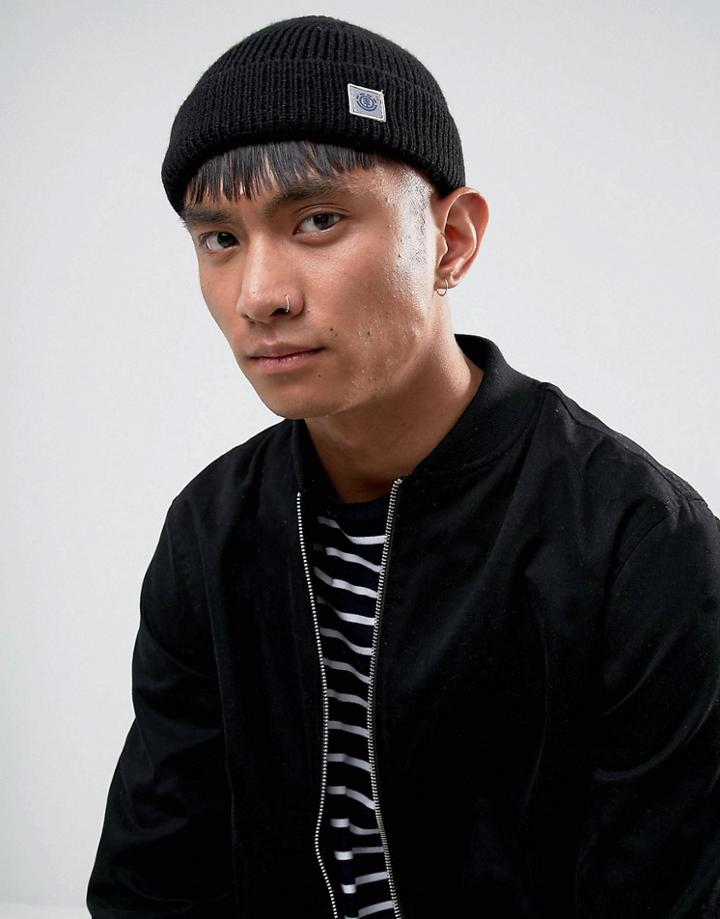 Element Fisherman Beanie In Black - Black