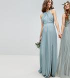 Tfnc Tall Pleated Maxi Bridesmaid Dress - Green