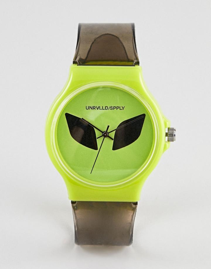 Asos Design Festival Watch With Alien - Black