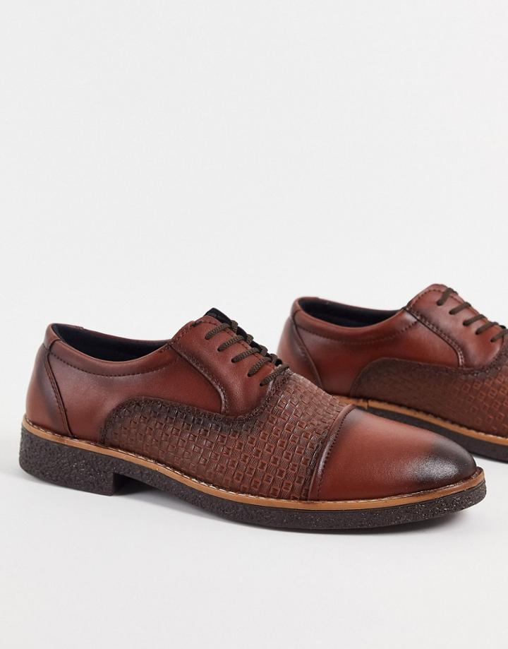 Bolongaro Trevor Woven Faux Leather Brogue-brown
